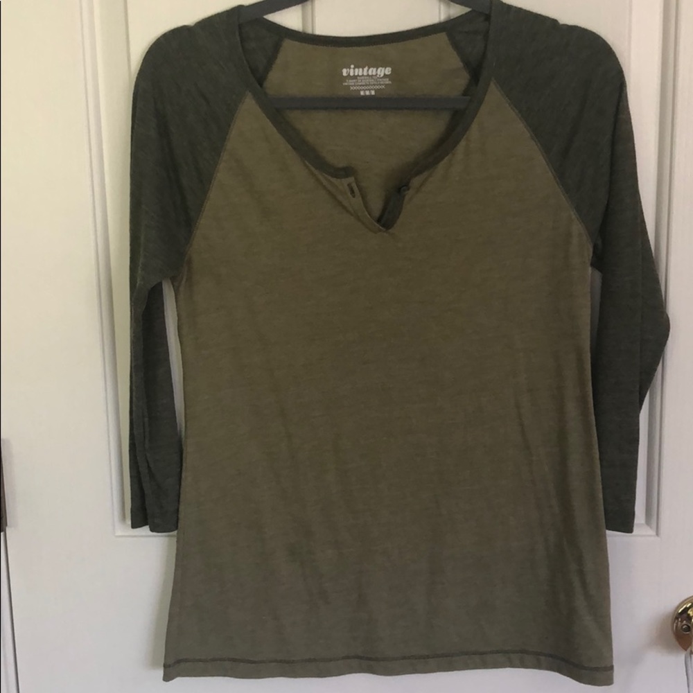 Green baseball tee